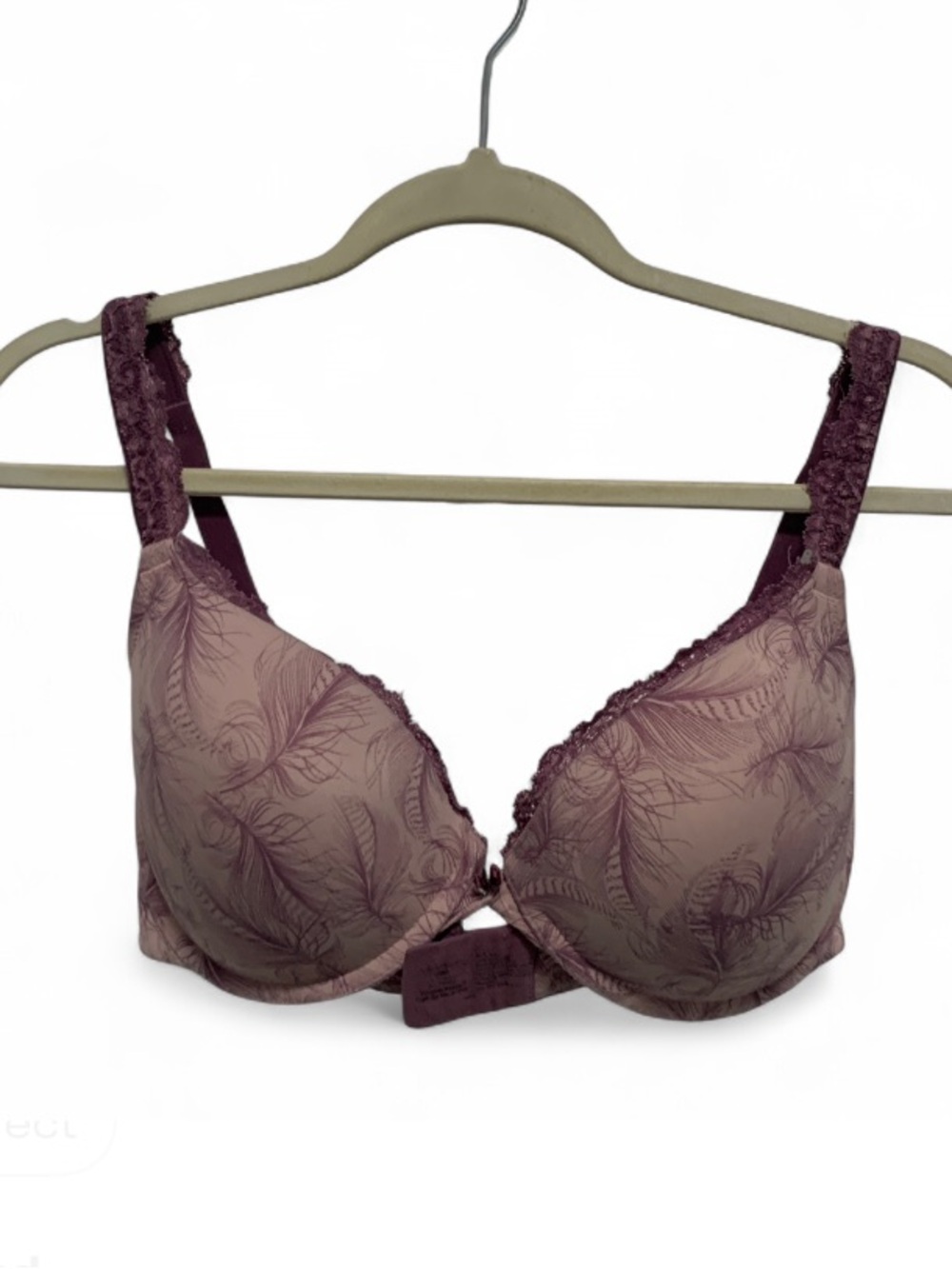 Soma Embraceable Lace-Trim Push Up Bra in Mauve